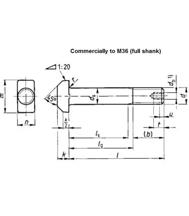 TORNILLO ESPECIAL CABEZA MARTILLO 16X50 8.8