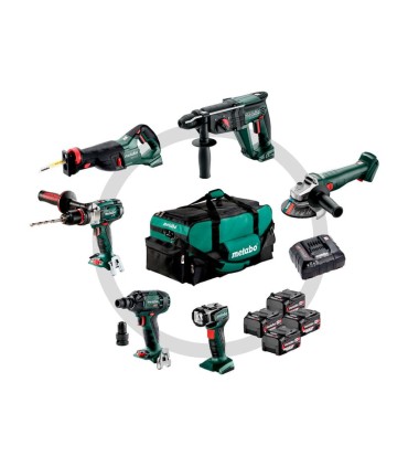 KIT COMBO SET CONSTRUCCION (SSEP18LT+SB18LTX+KH18LTX24+W18L9-125Q+SSW18LTX300BL+ULA14.4-18LED+BOLSA)
