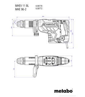 MARTILLO CINCELADOR METABO MHEV11BL 1500W 18J