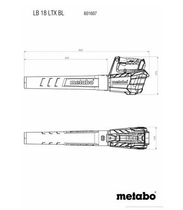 SOPLADORA HOJAS BATERIA METABO LB18 *SOLO CARCASA