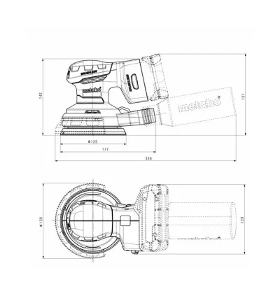 LIJADORA ROTOORBITAL SXA18LTX 125 BL Ø125MM