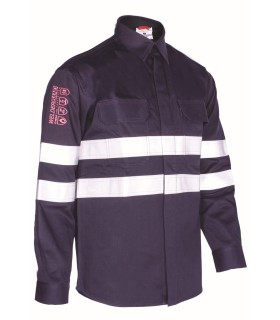 CAMISA IGNIFUGA + ANTIESTATICA C/ BANDAS REFLECTANTES