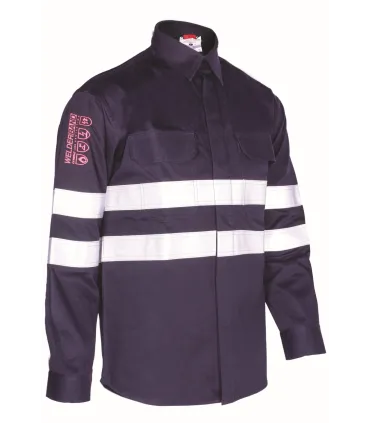 CAMISA IGNIFUGA + ANTIESTATICA C/ BANDAS REFLECTANTES