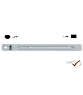 ADAPTADOR HEX MACHO 1/4 EXTRALARGO, CUADRADILLO VASO 1/4" C/BOLA