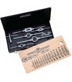 JUEGO MACHOS Y COJINETES PULGADAS NPT 1/8"-1" (6 MEDIDAS)