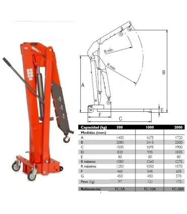 GRUA PLEGABLE 1000K MEGA