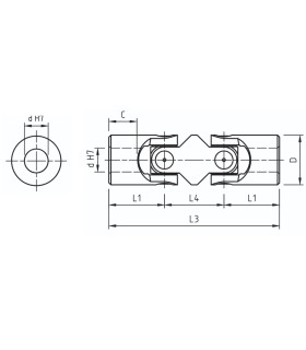 ROTULA PRECISION DOBLE 14X28X96 05GD
