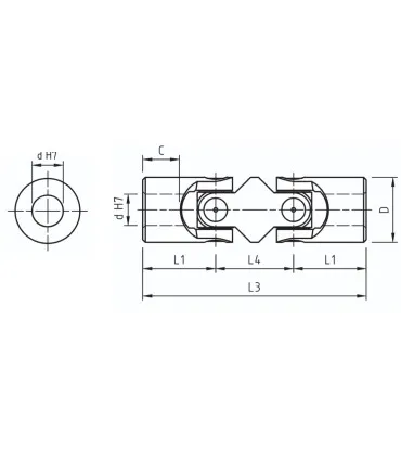 ROTULA PRECISION DOBLE 14X28X96 05GD