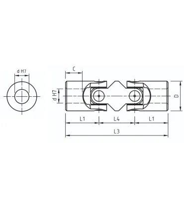 ROTULA PRECISION DOBLE 25x50x164 5GD