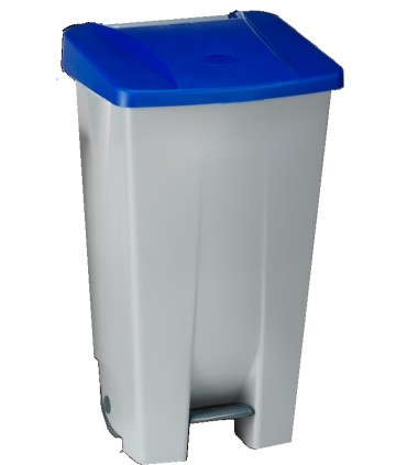 CONTENEDOR 120L C/PEDAL+RUEDAS TAPA AZUL
