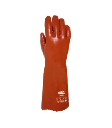 PAR GUANTE PVC ROJO 400 mm T9 CE