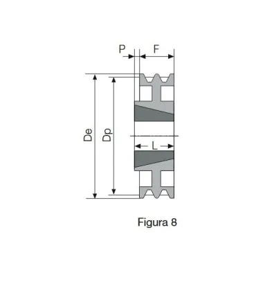 POLEA TAPER 160 2 CANALES SPZ (2012)