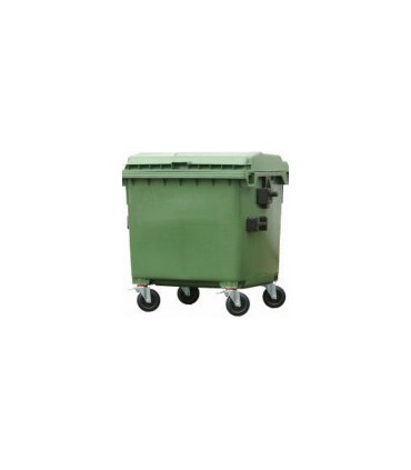CONTENEDOR 800 LIT. C/4 RUEDAS GRIS+VERDE