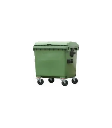 CONTENEDOR 800 LIT. C/4 RUEDAS GRIS+VERDE