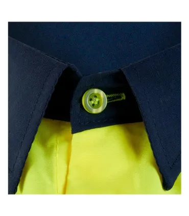 CAMISA M/CORTA ALTA VIS. AMARILLO-MARINO REF.1202 TXL