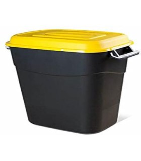 CONTENEDOR RESIDUOS 95L NEGRO/AMARILLO