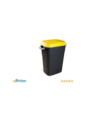 CONTENEDOR RESIDUOS 95L NEGRO/AMARILLO