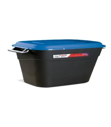CONTENEDOR RESIDUOS 95L NEGRO/ AZUL