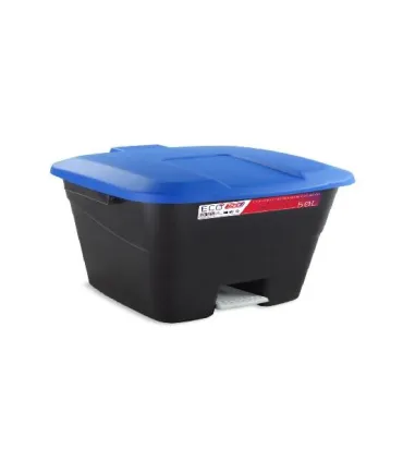 CUBO PLASTICO 50lts  PEDAL+TAPA AZUL