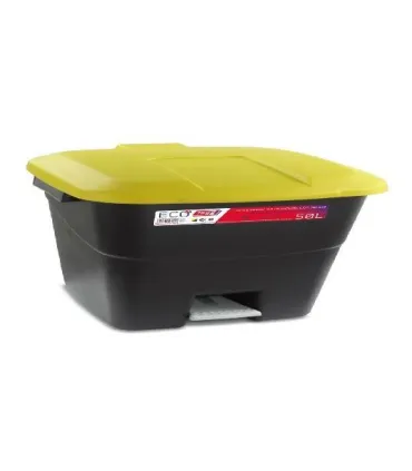 CUBO PLASTICO 50lts  PEDAL+TAPA AMARILLO