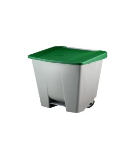 CONTENEDOR 60L. C/PEDAL + RUEDAS TAPA AZUL