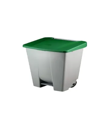 CONTENEDOR 60L. C/PEDAL + RUEDAS TAPA AZUL
