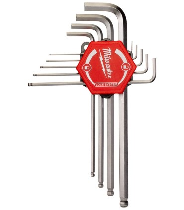 J. LLAVES ALLEN BOLA LARGA 9pcs 1,5-10mm MILWAKEE