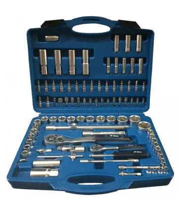 MALETA 94 pcs VASOS SINEX 1/2"+ 1/4" Carracas 72 dientes