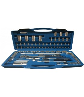 MALETA 94 pcs VASOS SINEX 1/2"+ 1/4" Carracas 72 dientes