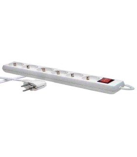 BASE MULTIPLE 5 TOMAS+PULSADOR CABLE 1,5 MT