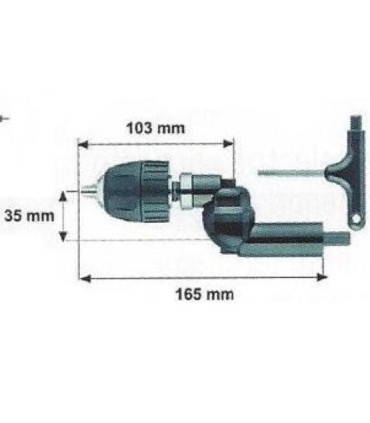 CABEZAL ANGULAR GIRO 360 GRADOS TALADRO C/PORTABROCAS 1,5-10mm