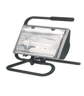 FOCO BAJO CONSUMO L.FRIA 2X26W NEGRO C/SOP **OUTLET