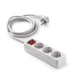 BASE MULTIPLE 3 TOMAS 3680W 16A-250 CON TTL+INTERRUP 1,5mts.
