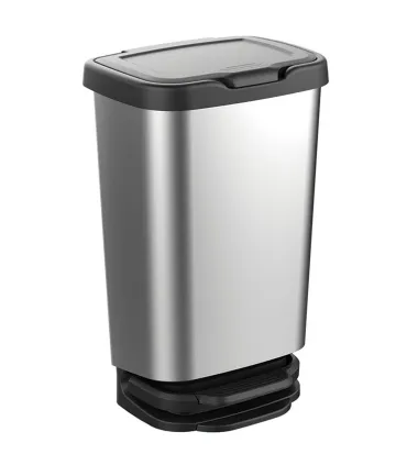 CUBO/ PAPELERA INOX 40 LTS. PEDAL+TAPA