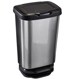 CUBO/ PAPELERA INOX 40 LTS. PEDAL+TAPA