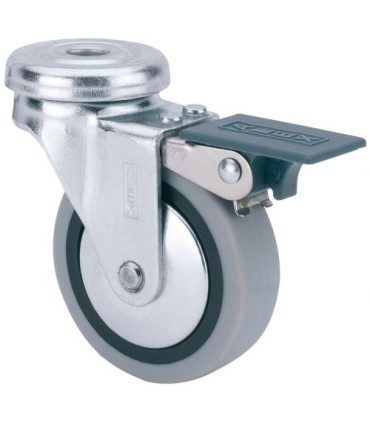 RUEDA GIRAT.  AGUJ.PASANTE+ FRENO Ø40mm 1-0550 17Kg