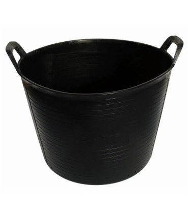 CAPAZO PLASTICO CULO PLANO 440x330 42L NEGRO