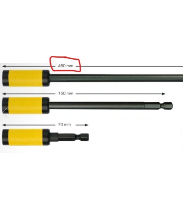 PORTAPUNTAS 1/4" MAGNETICO 450MM EXTRA LARGO