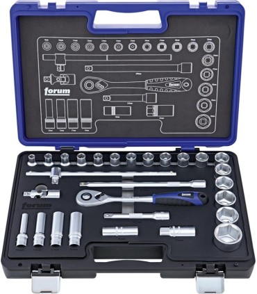 JUEGO LLAVE VASO 1/2" DE 8-36mm ( 28 PIEZAS )