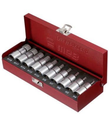 JUEGO 10 VASOS 1/2" ALLEN (4-5-6-7-8-10-12-14-17-19)
