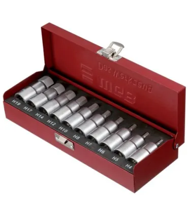 JUEGO 10 VASOS 1/2" ALLEN (4-5-6-7-8-10-12-14-17-19)