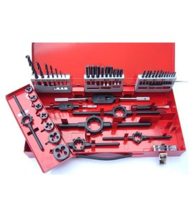 SET 35pcs JUEGOS MACHO+COJINETE+BROCA HSS M3-M12 VAPORIZADOS