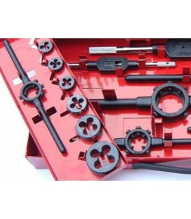 SET 35pcs JUEGOS MACHO+COJINETE+BROCA HSS M3-M12 VAPORIZADOS