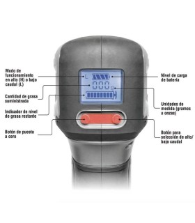 BOMBA GRASA CARTUCHO 500Grs 1 BATERIA 20V SAMOA