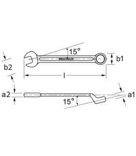 LLAVE COMBINADA DIN3113B CODO 55mm