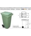 CONTENEDOR 120LT. C/RUEDAS S/PEDAL TODO COLOR AZUL