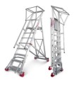ESCALERA ALUMINIO ALMACEN 5 PELDAÑOS ALT. TRABAJO 3 Mt. PLEGABLE