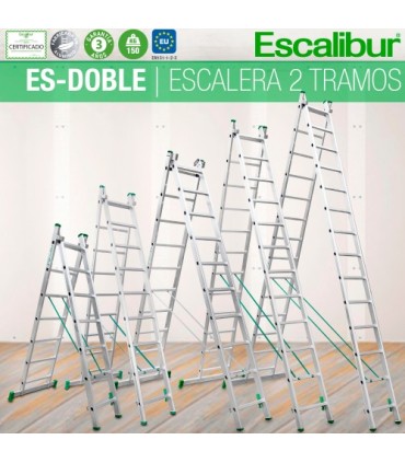 ESCALERA ALUM.TRANSFORMABLE 2T 14+14 4,08 Mtrs