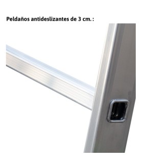 ESCALERA ALUM.TRANSFORMABLE 2T 14+14 4,08 Mtrs