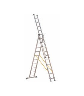 ESCALERA ALUM. TRANSFORMABLE 3Tramos 7+7+7 Ext. 4,50Mt